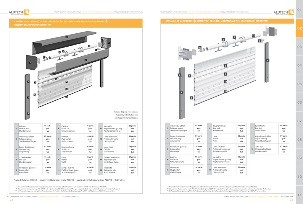 New version of the technical catalogue ALUTECH roller shutter systems