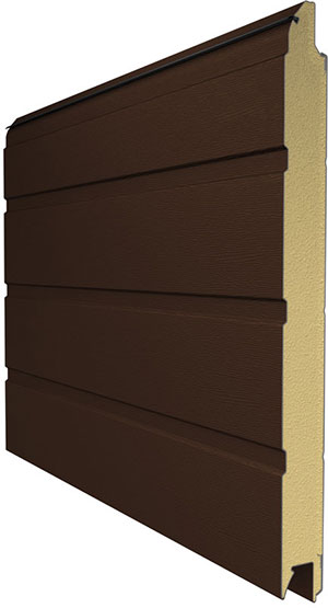 Сэндвич-панель S-гофр с цветом лицевой поверхности RAL8017 (шоколадный)