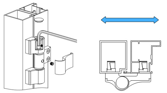 Регулировка шарниров алюминиевых дверей
