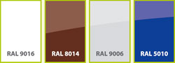 Существующие стандартные цвета секционных ворот с типом полотна &laquo;S-гофр&raquo; и &laquo;микроволна&raquo;