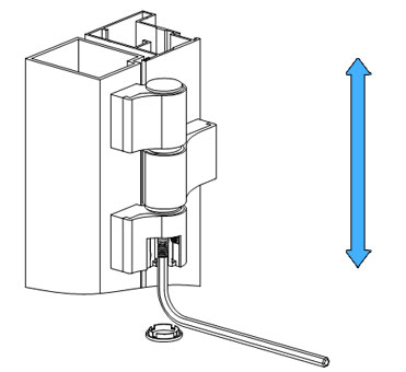 Регулировка петель по вертикали (0…4 мм)