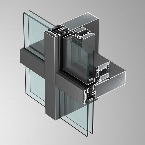 ALT F50W Facade vent with 1" (25.4 mm) glass unit