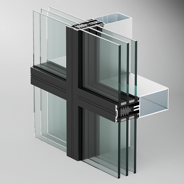 ALT F50SSG Semi-structural glazed curtain wall